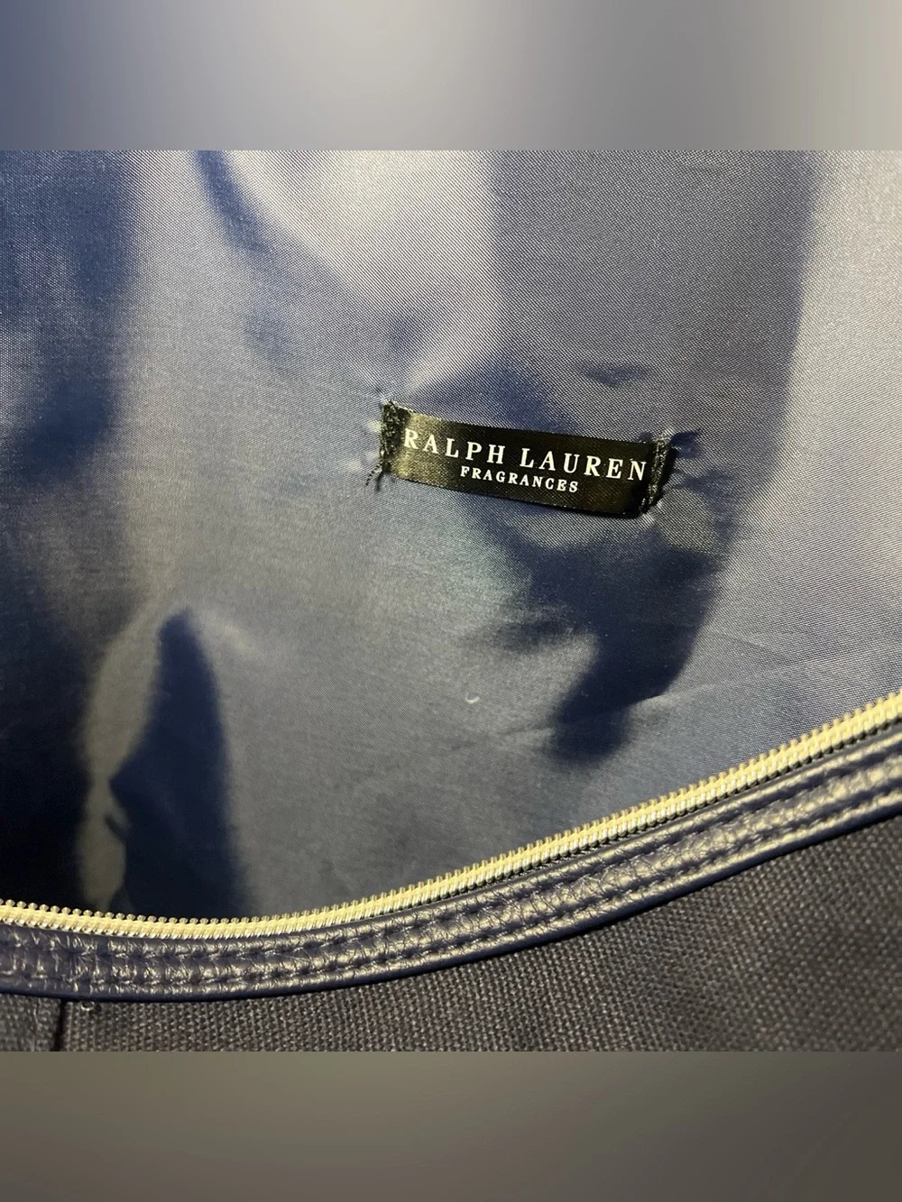 Polo by Ralph Lauren Navy Canvas Duffel with White Polo Player